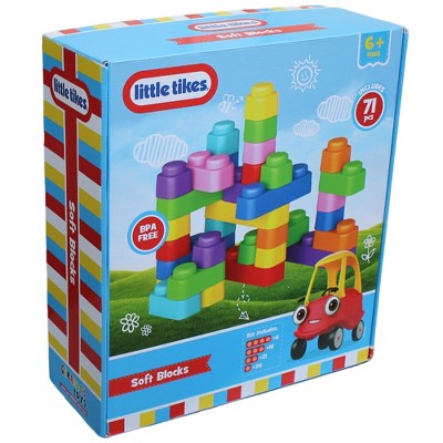 Little Tikes: Soft Blocks -71 Piece Set,Safe Building & Stacking Toys for Babies