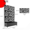 Metal Privacy Screen with Planter Box, 72" H x 47" W Outdoor Privacy Screens and 3-Panels, Garden Decorative with Trellis for for Climbing Vines - 2 of 4