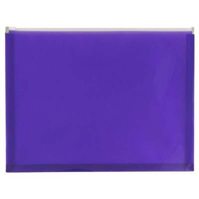 JAM Paper 12pk 9 3/4"x13" Letter Booklet Plastic Envelopes with Zip Closure - Purple