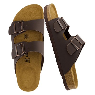 CUSHIONAIRE Men's Lane Cork Footbed Sandal with +Comfort,  Arch Support, Adjustable Straps, Casual Summer Footwear