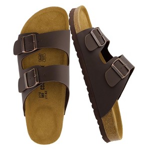 CUSHIONAIRE Men's Lane Cork Footbed Sandal with +Comfort,  Arch Support, Adjustable Straps, Casual Summer Footwear - 1 of 4