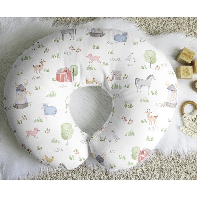 Sweet Jojo Designs Boy or Girl Gender Neutral Unisex Support Nursing Pillow Cover (Pillow Not Included) Farm Animals, 6 of 8