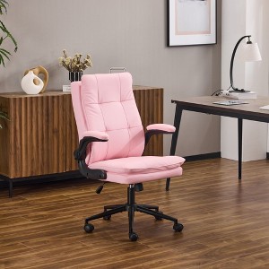 Black Cat Scratch Leather Pull-Dot Backrest Concealable Accessory with Studs Indoor Swivel Chair - 1 of 4