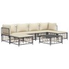 vidaXL Anthracite Poly Rattan Modular Patio Lounge Set// 7-Piece Outdoor Sofa Set with Cushions//Weather-Resistant Garden Furniture - 3 of 4