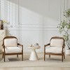 Christopher Knight Home Zuka Mid-Century Modern Rattan Wooden Chair with Cushions (Set of 2) - 2 of 4