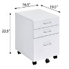 NicBex Mobile File Cabinet with Wheels,Modern Vertical Filing Cabinets with 3 Drawers ,Office Cabinet for Home, Office - 3 of 4