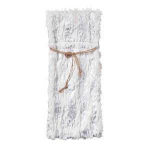 Saro Lifestyle Faux Fur With Brushed Metallic Foil Print Bottle Bag - 1 of 2