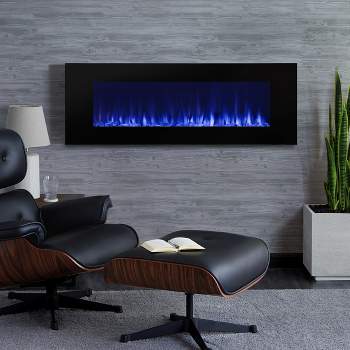 Real Flame 50"  Dinatale Wall Mounted Electric Fireplace Black