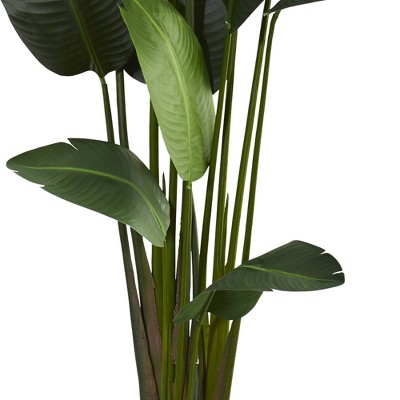 Bohemian 7' Lush Green Silk Palm Floor Plant in Pot