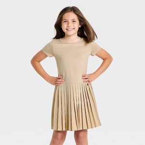 pleated uniform dress French Toast Girls 2-In-1 Pleated Dress Navy / 3T
