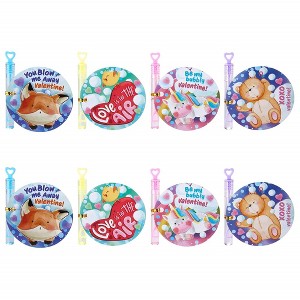 32 Pcs Valentines Day Gift Cards with Mini Bubble Maker Wands for Kids Valentine Party Favor Toys, Valentine's Classroom Exchange - 1 of 4