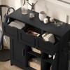 LIVAREEmlen Console Table,Wooden Floor Cabinet with Drawers and Shelves Storage Cabinets for Living Room,Bedroom,Bathroom Furniture - 4 of 4