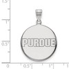 Black Bow Jewelry 14k White Gold Purdue Boilermakers NCAA Large Pendant - 2 of 3