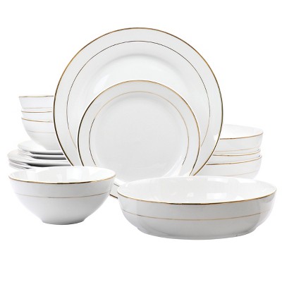 Meritage Classy 16 Piece Round Porcelain Double Bowl