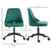 NicBex Velvet Adjustable Height Swivel Scallop Shape Desk Office Chair with Wheels for Work Study Vanity,Living Room - 3 of 4