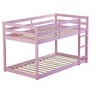 PAGED Wooden Twin over Twin Bunk Bed, Modern Bed Frame with Ladder and Guardrail, Loft Bed for Boy and Girl, Easy Assembly - 3 of 4