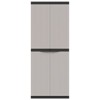 vidaXL Outdoor Storage Cabinet Grey and Black Polypropylene Medium - 4 of 4