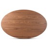 71" Monte Wood Oval Dining Table Walnut - Baxton Studio: Mid-Century, Seats Six, Splayed Legs - image 4 of 4