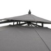 Syemin Patio Umbrella, Garden Table Umbrella with Button Tilt, Crank and Stable Umbrella Base for Patio, Garden, Yard, Gray, 126"*126"*102" - 3 of 4