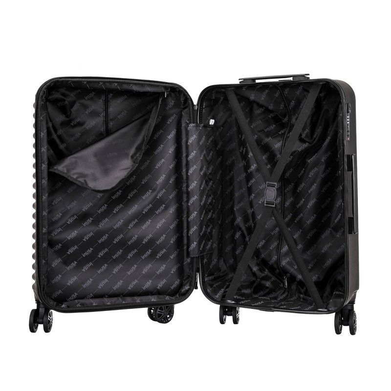 InUSA Ally Lightweight Hardside Large Checked Spinner Suitcase, 4 of 9