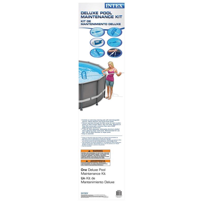 Intex Deluxe Cleaning Maintenance Swimming Pool Kit with Vacuum & Pole | 28003E, 2 of 7