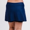 Calypsa Women's Plus Size Chlorine Resistant High Waisted Mini Swim Skirt With Shorts - 2 of 4
