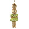 6.75 In Spring Dressed Girl Bunny Easter Rabbit Tree Ornaments - 2 of 3