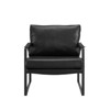 HOMLUX Faux Leather Lounge Chair with Black Metal Frame Modern Accent Chair for Living Room Chair - image 3 of 4