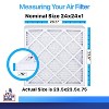 Filter King 24x24x1 Air Filter | 6-PACK | MERV 8 HVAC Pleated A/C Furnace Filters | MADE IN USA | Actual Size: 23.5 x 23.5 x .75" - 2 of 4