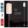 62" Soho Floor Lamp with Linen Shade White - Globe Electric: ETL Listed, Metal Base, Turn Knob Switch - 4 of 4
