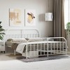 vidaXL Double Bed Frame - Durable Powder-Coated Steel Construction, with Supportive Metal Slats - 2 of 4