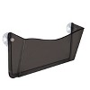 Azar Displays Dark Gray/Smoke Colored Plastic Wall Mount File Holder with Suction Cups, 4-Pack - 2 of 4