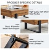 NicBex 47.2 Inch Rectangle Coffee Table with MDF Tabletop,Side Center Table for Living Room,Bedroom,Gray/Brown - 4 of 4
