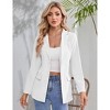 Clearlove Womens One Button Blazer Casual Open Front Long Sleeve Suit Jackets Business Work Office Blazers - 3 of 4