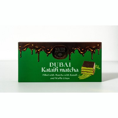 NUTS FACTORY DUBAI CHOCOLATE MATCHA MAGIC BAR. RANKED # 1 IN THE WORLD!  2 PREMIUM BAR PACK