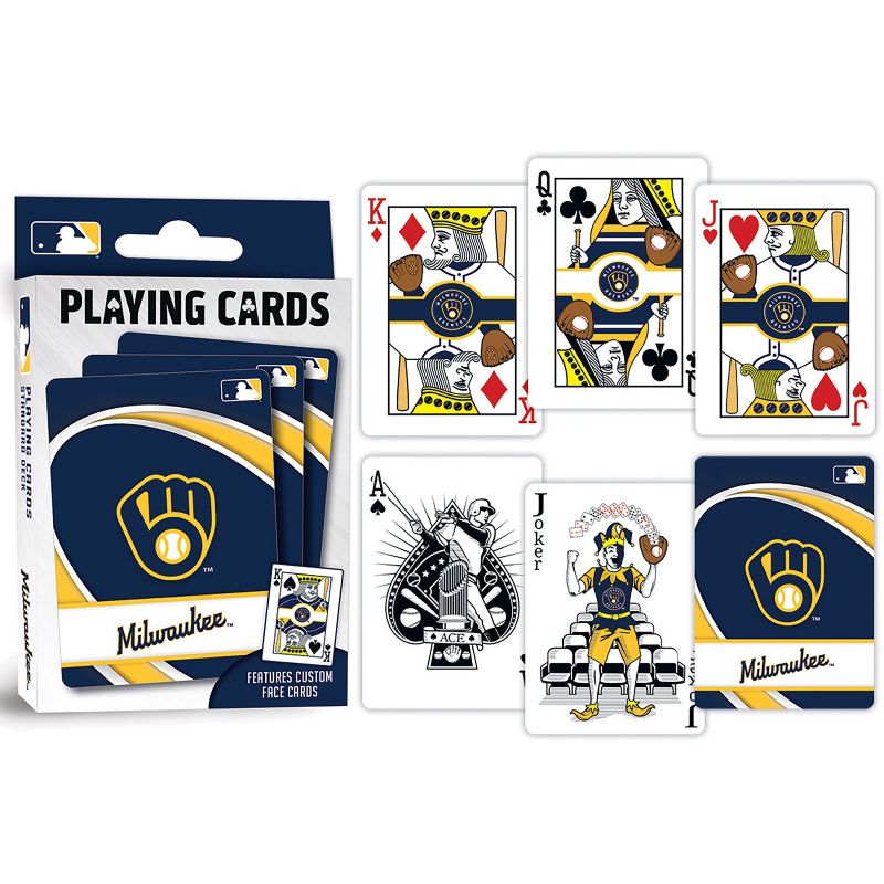 MasterPieces Officially Licensed MLB Milwaukee Brewers Playing Cards - 54 Card Deck for Adults., 4 of 6