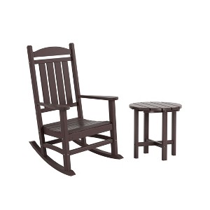 WestinTrends  2-Piece Classic Porch Rocking Chair With Side Table Set - 1 of 2