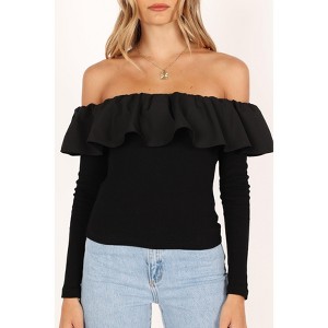 Petal and Pup Cloe Off Shoulder Top - Black 2 - 1 of 4