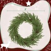 SEVOBAL Wreaths Christmas Wreath Eucalyptus Candle Rings Green Artificial plants Home Door Decor Holiday Wall Pendant, Green, 24"*24"*2" - 2 of 4