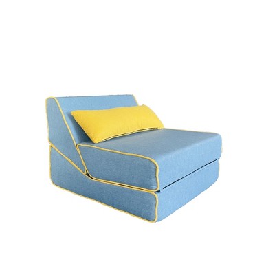 SKRAN Modern 3 in 1 Convertible Sofa Bed, Foldable Lazy Sofa Chair, Foldable Sofa Chair for Small Space,Apartment, Dorm(Blue)