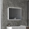 kleankin LED Lighted Medicine Cabinet, Bathroom Mirror Cabinet with Adjustable Shelves, High Gloss, White - 2 of 4