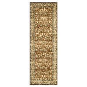Vintage Floral Area Rug, Machine Washable, Non-Slip, Stain-Resistant, Pastel Oriental, Soft Low-Pile Carpet, Pet-Friendly for Living Room, Bedroom - 1 of 4