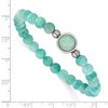 Chisel Stainless Steel Polished 6.5mm China Amazonite Beaded 7" Stretch Bracelet - 4 of 4