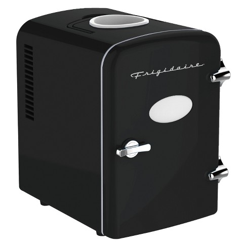 Frigidaire® 6+1-can 48-watt Retro Mini Portable Fridge With Top-mounted  Active-cooling Can Holder (black). : Target