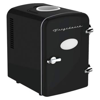 Frigidaire® 6+1-Can 48-Watt Retro Mini Portable Fridge with Top-Mounted Active-Cooling Can Holder