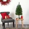 Nearly Natural 3-ft Slim Green Mountain Pine Artificial Christmas Tree with 50 Clear LED Lights - 4 of 4