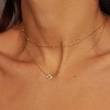 Evil Eye Necklace: 14K Gold Plated Blue CZ Diamond Boho Pendant for Women, Protection Gift - 4 of 4