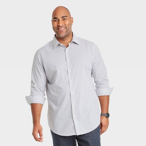 Men's Big u0026 Tall Performance Dress Long Sleeve Button-down Shirt -  Goodfellow u0026 Co™ Natural White Mt : Target