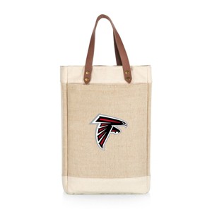 NFL Atlanta Falcons Pinot Jute Insulated Wine Bag - Beige - 1 of 4