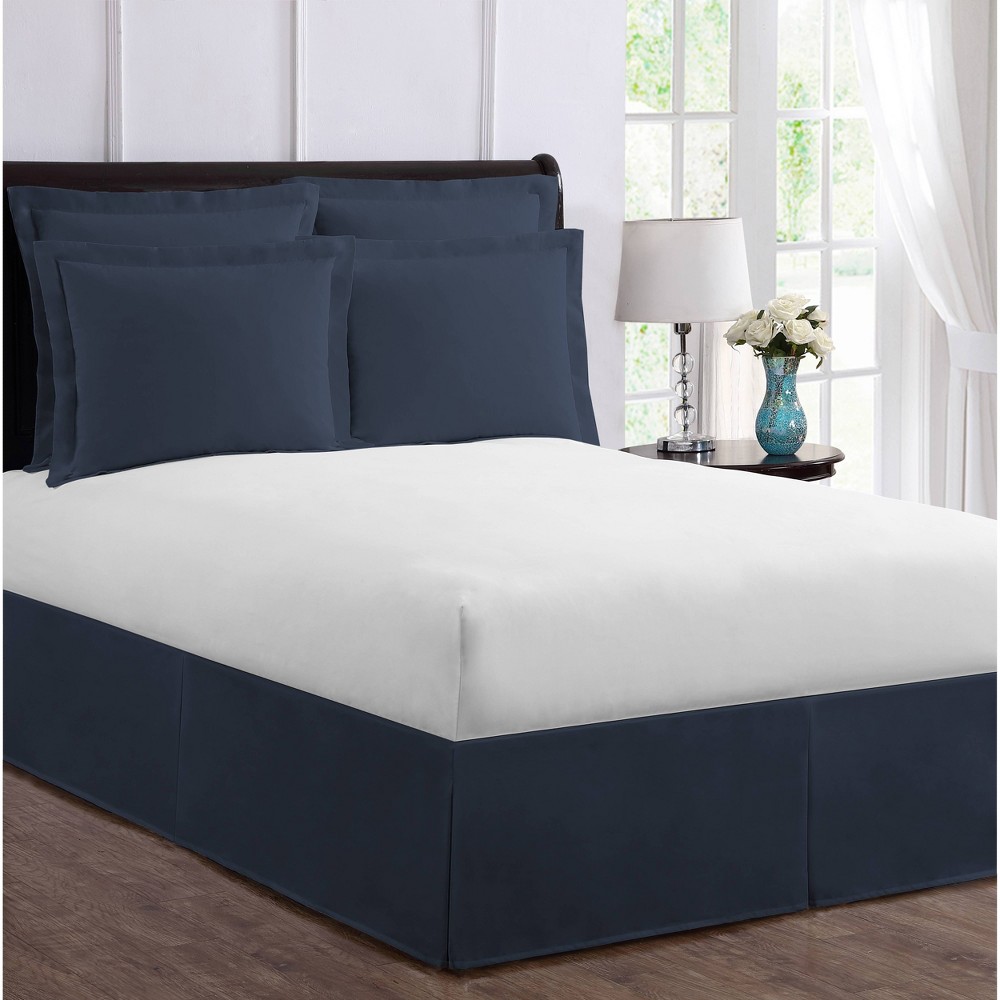 Queen Tailored Bedskirt Navy - Magic Skirt queen